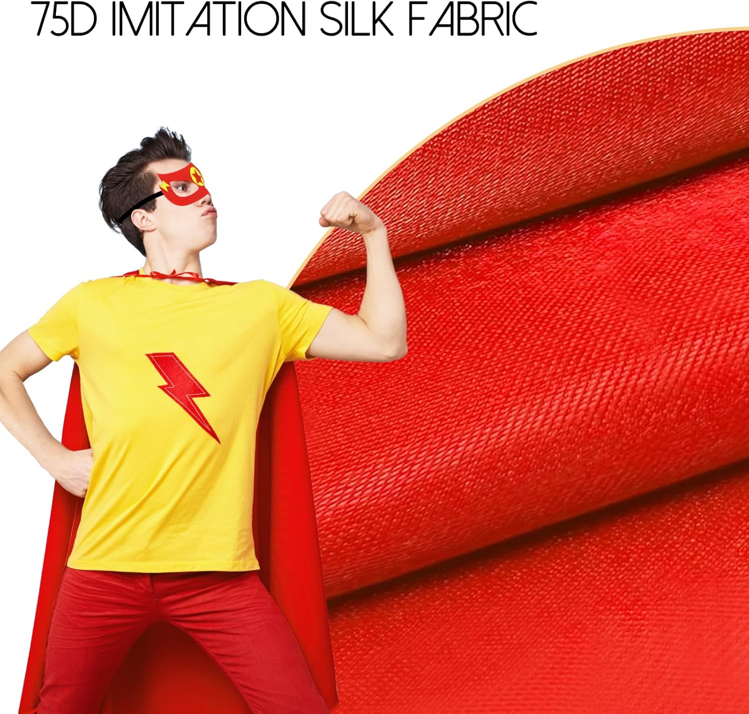 iROLEWIN Superhero-Capes for Adults Teens Masks, 10 Bulk Group Super-Hero Costumes Women Men Christmas Party Favors Gifts