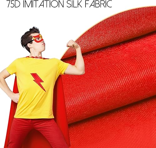 Miniatura 5 de iROLEWIN Capas y máscaras de superhéroes para adultos, disfraces de superhéroe para mujeres y hombres, regalos de fiesta de Halloween, regalos de