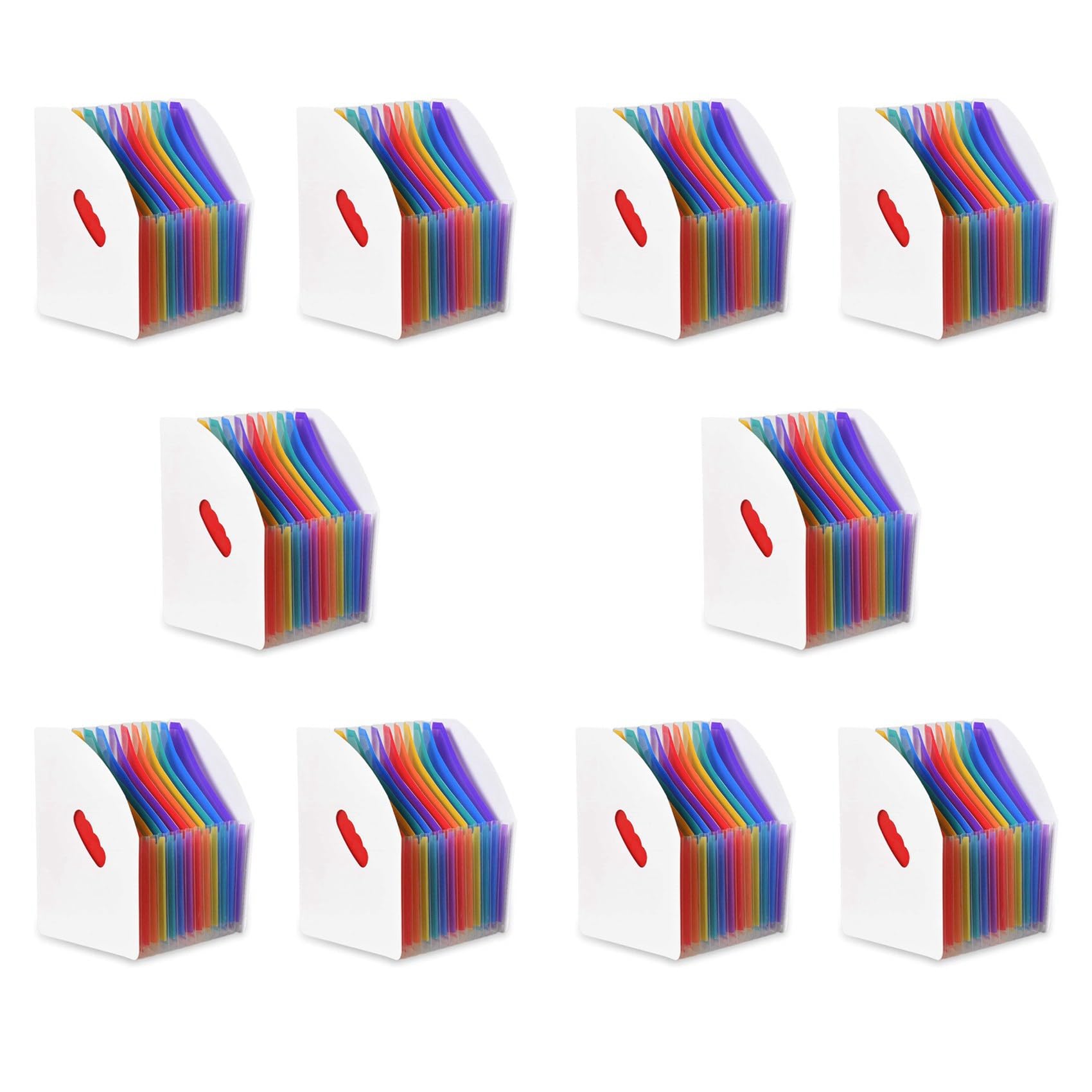 10X Carpeta de Archivos Expandible Carpeta de Pie A4 Organizador Vertical de Archivos Revista Cesta Escritorio 13 Bolsillos Soporte de Archivos