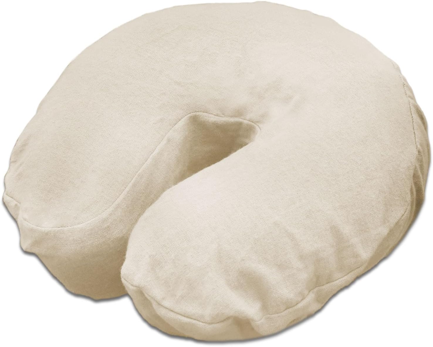 10 Pack Body Linen Comfort Flannel Face Rest Covers for Massage Tables (Natural) - Soft, Durable and Light 100% Cotton Flannel Face Cradle Covers for Professional Use