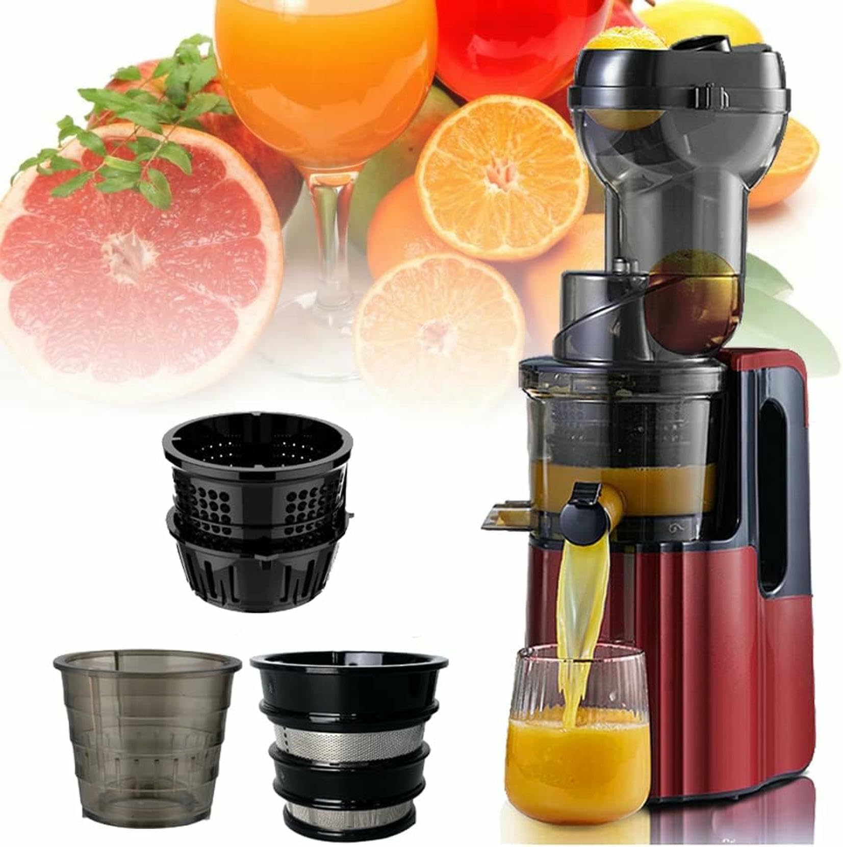 Extracteur de jus de fruits automatique et puissant pour pressage lent