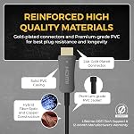 OREI 8K HDMI 2.1 câble 100ft – AOC Fibre optique active HDMI Câble, 48Gbps, 8K@60Hz, 4K@120Hz HDR10+, eARC, HDCP 2.3, Sans EMI, plaqué or, tressé en nylon