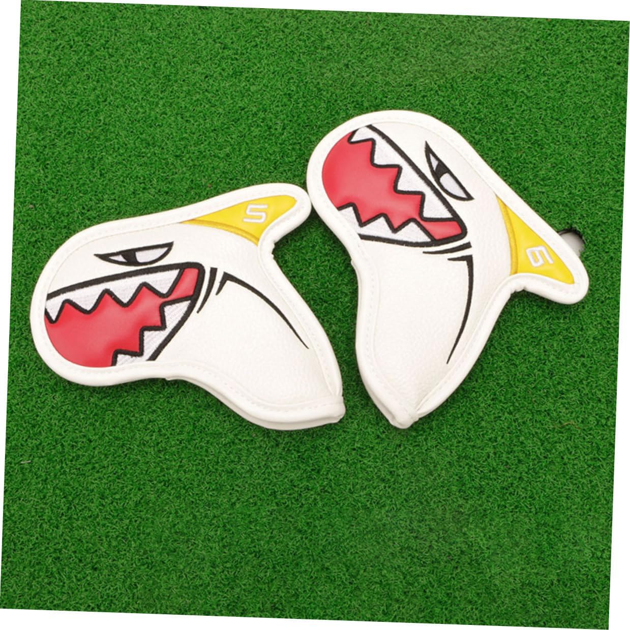 UPKOCH 9pcs White Golf Club Covers Set Professional Iron Covers Driver and Putter Accessory Golf Iron Headcover for Outdoor Play