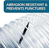 Vista 5 de Manguera de recogida de polvo de PVC pesado de 2 1/2 pulgadas x 20 pies, resistente a pinchazos, manguera de recolección de polvo de PVC con bobina