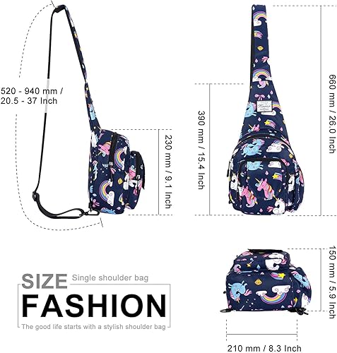 Miniatura 3 de Kamo Bolso bandolera para mujer, bolso cruzado casual, mochila cruzada floral, mochila cruzada de viaje, bolsa de hombro para senderismo,