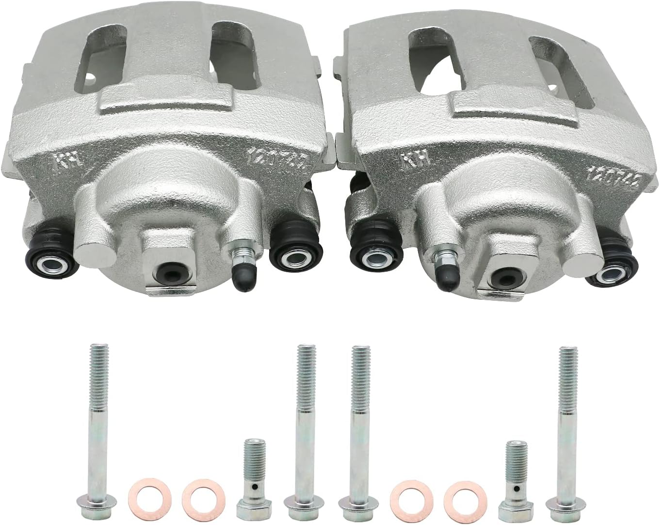 Chefull Set of 2 Front Brake Calipers Assembly Compatible with Jeep Cherokee 1999-2001 Wrangler TJ 1999-2006 2.4L 2.5L 4.0L