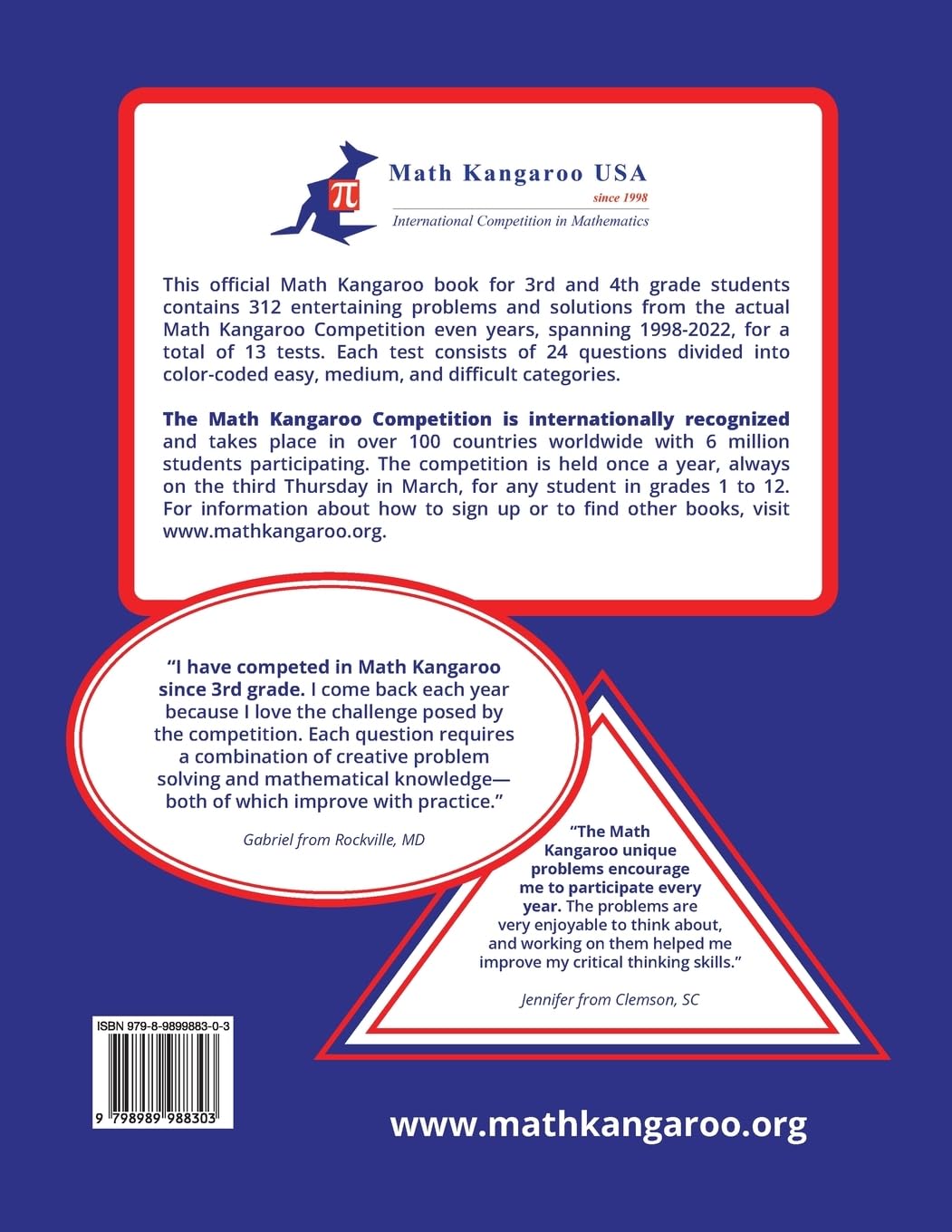 Math Kangaroo Problems and Solutions - Grades 3 & 4 - Even Years      Paperback – May 1, 2024