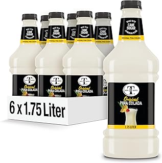 Mr & Mrs T Pina Colada Mix, 1.75 L bottle (Pack of 6), Pineapple and Coc...