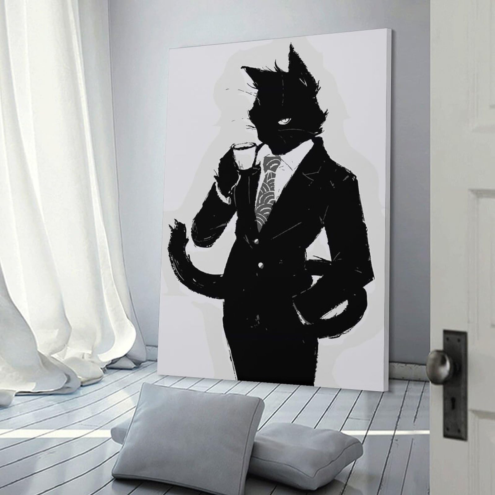 Junmoney Room Decor Wall Art More Espresso Less Depresso, 24x36inch(60x90cm), for Wall Displays, Bedrooms Or Room Updates, An Easy Match for Collected Prints
