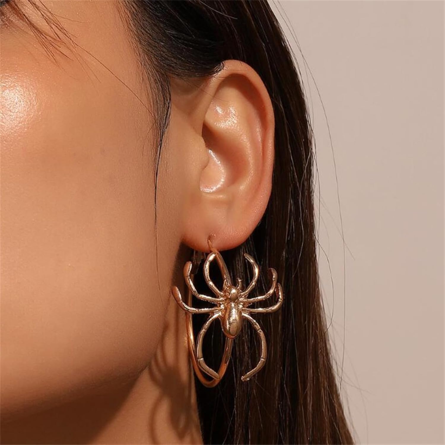 Spider Earrings for Women Black Spider Hoop Earrings Halloween 3D Spiders Jewelry Gifts Halloween Costumes Woman 2025 - Image 2