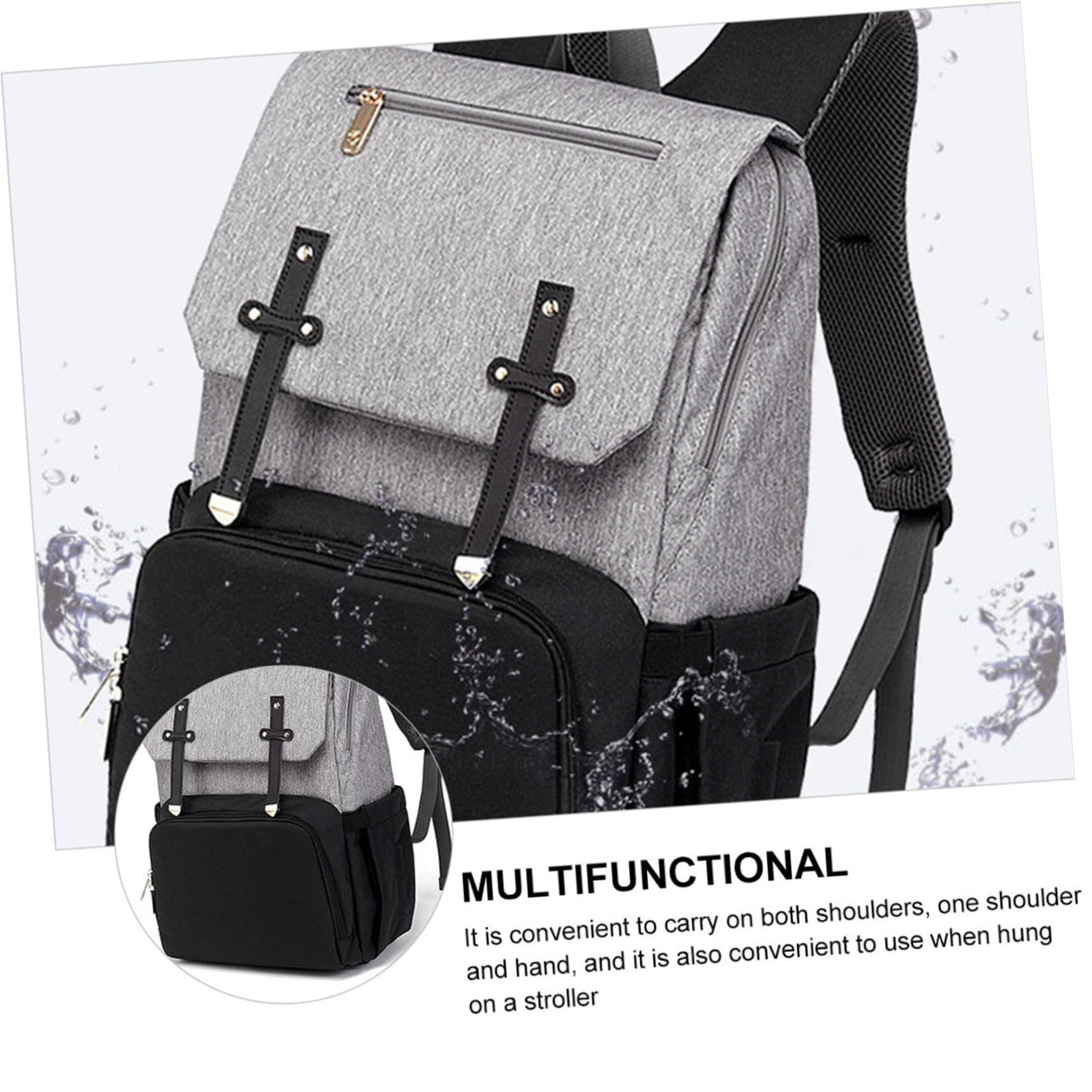 Levemolo Multifunktionaler Mutter Rucksack aus Oxford Stoff mit Großer Kapazität und Doppelten Schultergurten für Ausflüge und Touren