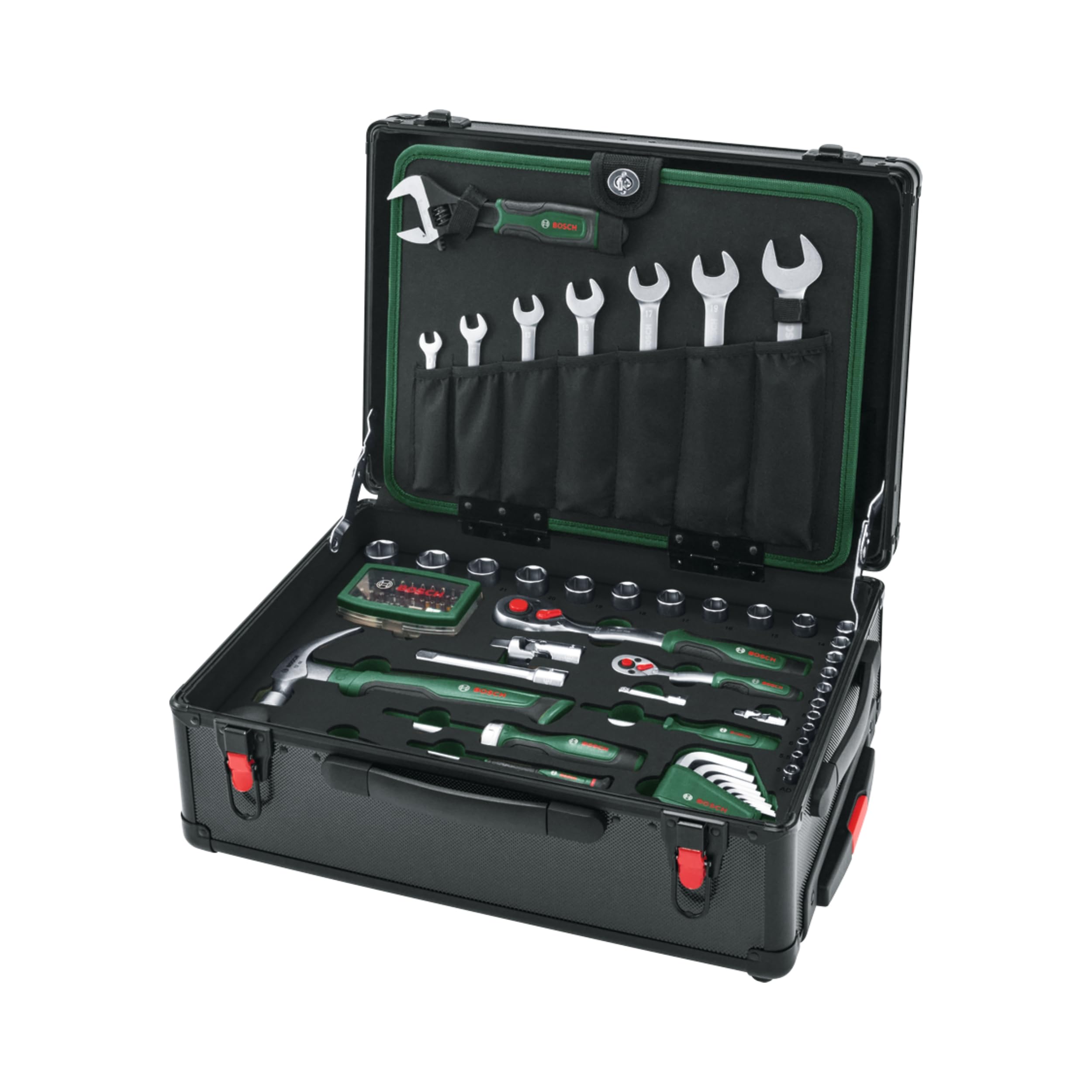 Bosch Mallette à outils roulante 119 pièces (accessoires à main)