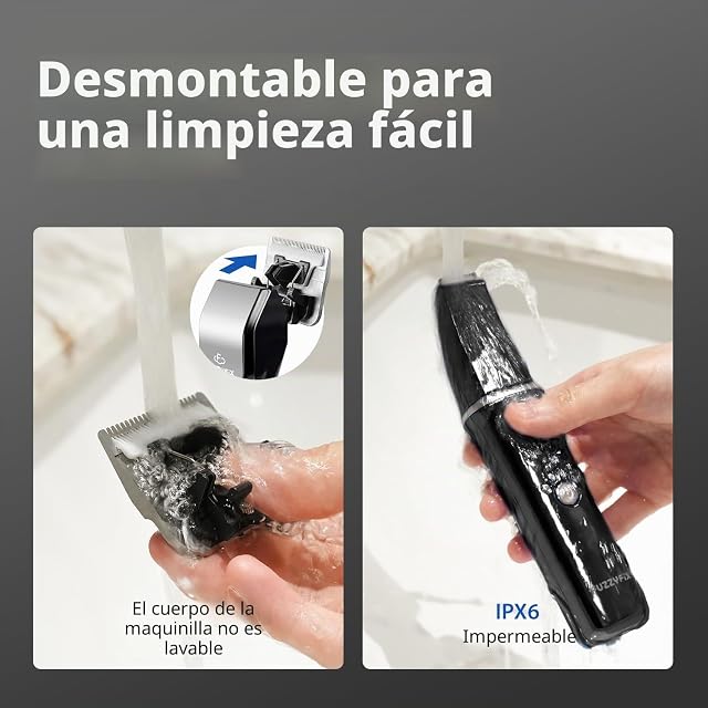 Foto 7 de 7 de FuzzyFix Kit de aseo para perros 3 en 1, cortaúñas profesionales para cabello grueso con inalámbrico