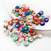 Vista 10 de 100 piezas de cuentas de arcilla polimérica Heishi espaciadoras mixtas, suministros para hacer pulseras, pendientes, collares de bricolaje