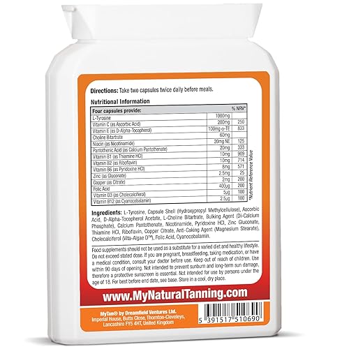 Miniatura 2 de Boost Tan Pills 100 cápsulas Acelerador de bronceado solar Suplemento de bronceado natural Tirosina, multivitamínico de cobre Suministro