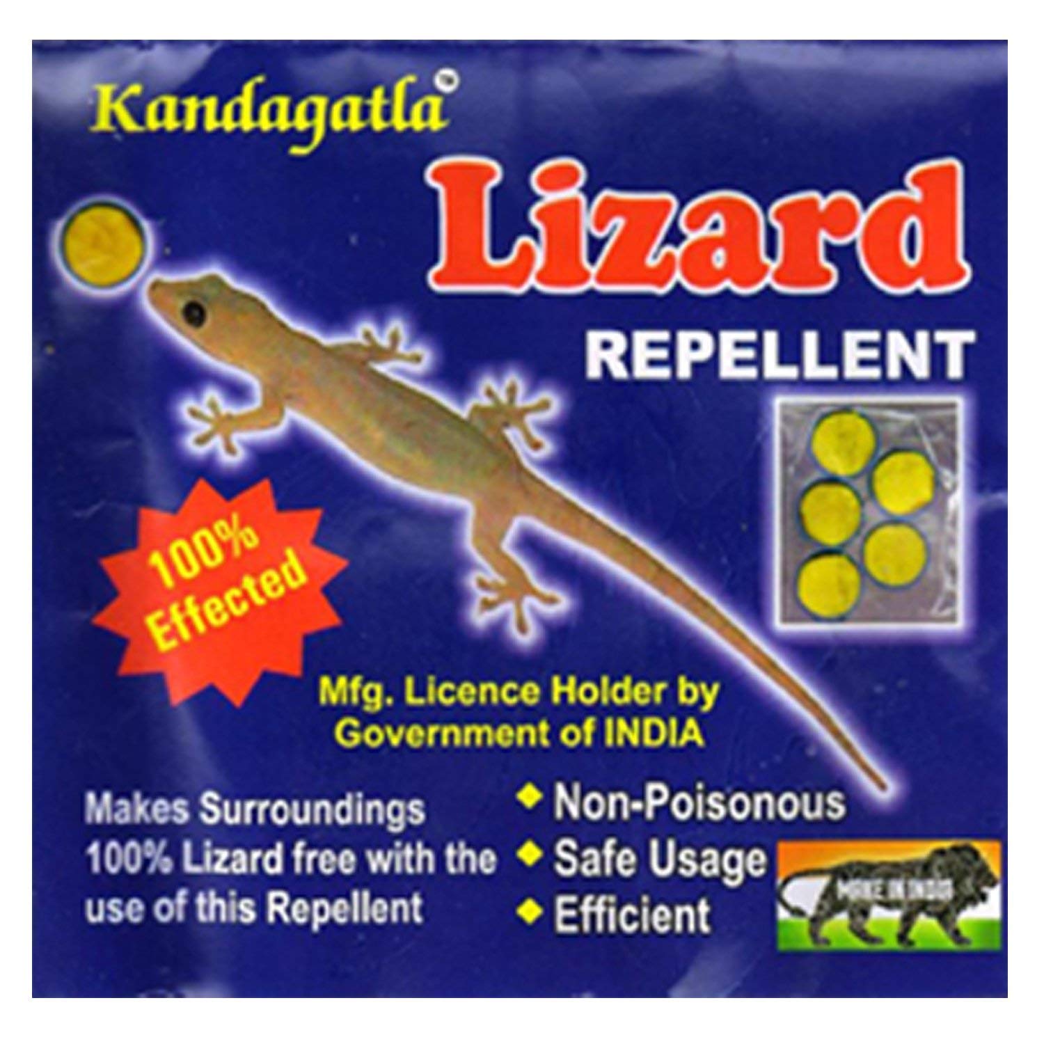 Lizard Repellent Herbal Organic Non Poisonous Ready to Use Cubes Pack of 5
