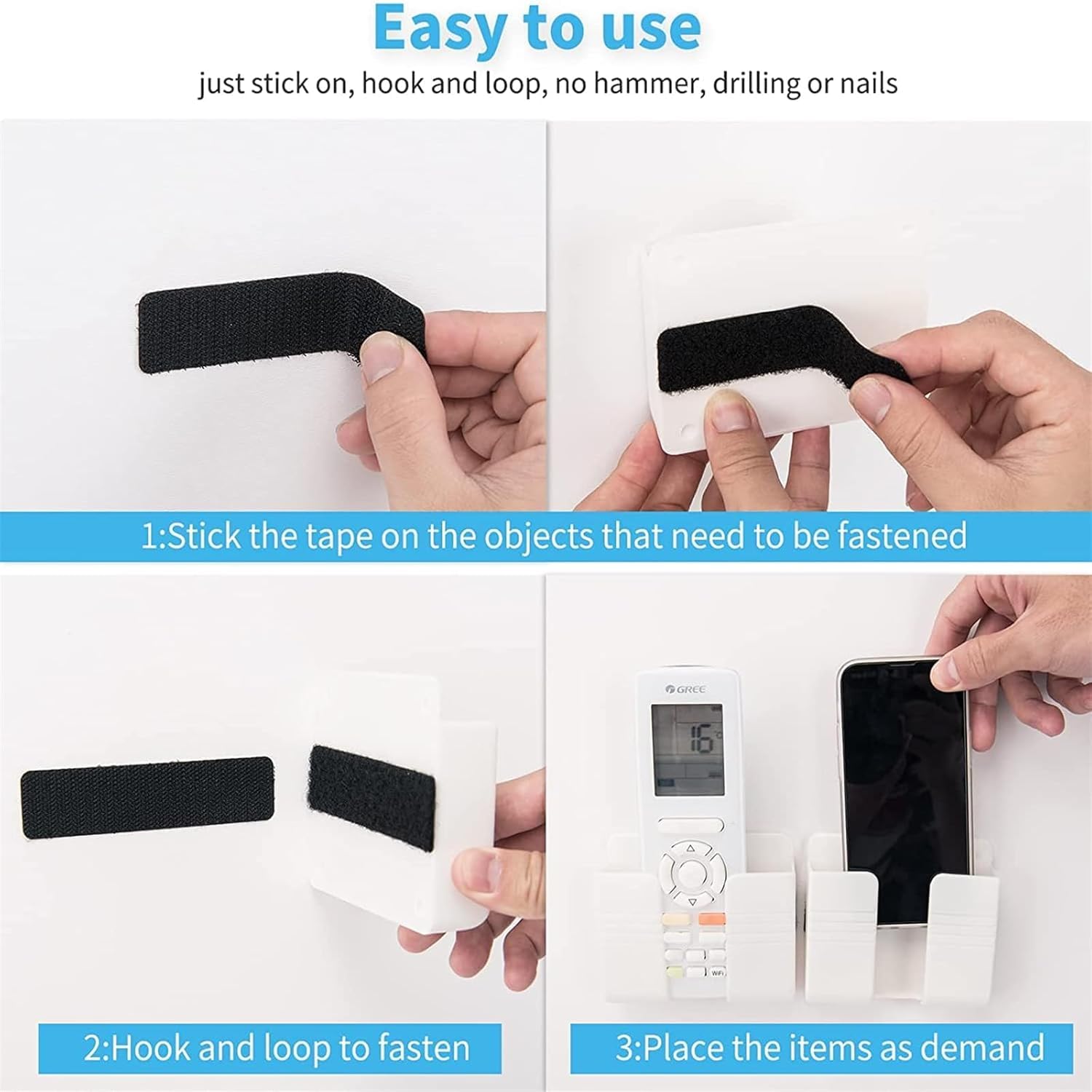 Aputue Cırt Cırt Bant, 30 Adet 3x10cm Yapışkanlı Bant, Güçlü Yapıştırıcılı Naylon Kendinden Yapışkanlı Şeritler, Ev, Ofis, Okul ve El İşleri İçin Pratik Çözüm