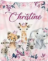 Vista 26 de Manta personalizada con nombre para adolescentes, niñas, niños, mantas de bebé personalizadas de franela ultra suave y acogedora, manta con nombre