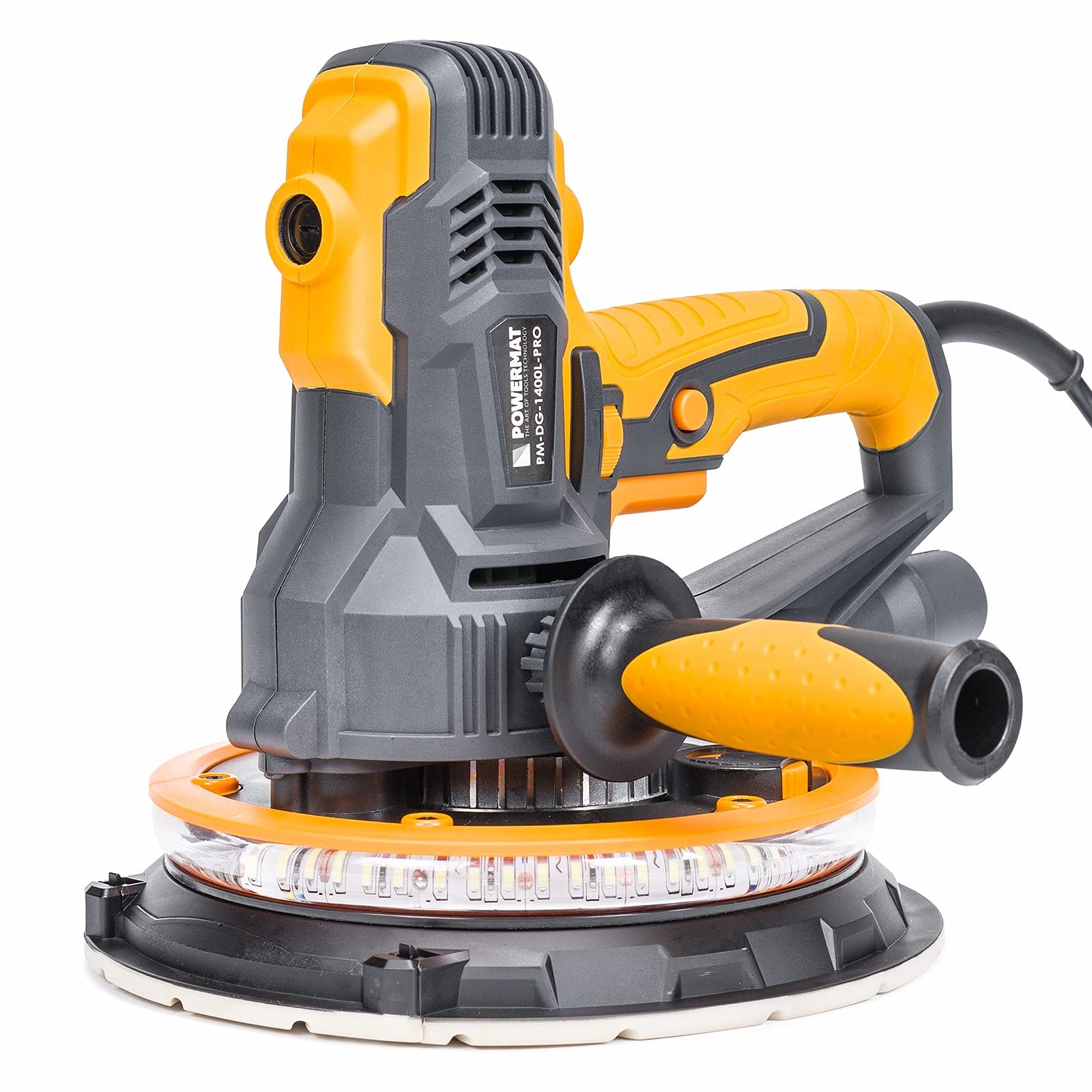 Lijadora de yeso de mano 1400 W LED 360° bolsa y 12 discos de lijado, Lijadora de pared, Herramientas eléctricas