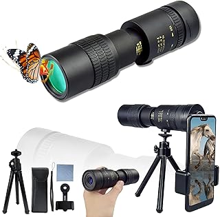300x40 Monocular Telescope for Adults High Powered Zoom, Compact Monocular Telescope for Smartphone, Mini Pocket Handheld Monocular with Flexible Tripod for Hunting, Star gazing, Bird Watching, Travel