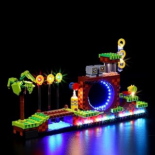 LED Light Kit for Lego Sonic – Green Hill Zone Building Kit, cooldac Lighting Kit Compatible with Lego 21331 (Lights Only, No Lego Models)
