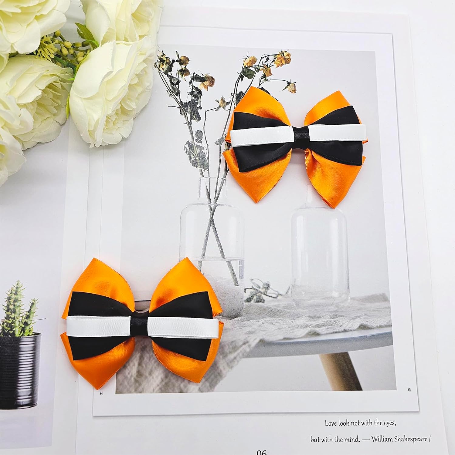 2Pcs Fish Hair Bow Clips Ocean Theme Accessories for Halloween Costume Dress up Birthday Party Supplies 3.5 Inch image 4