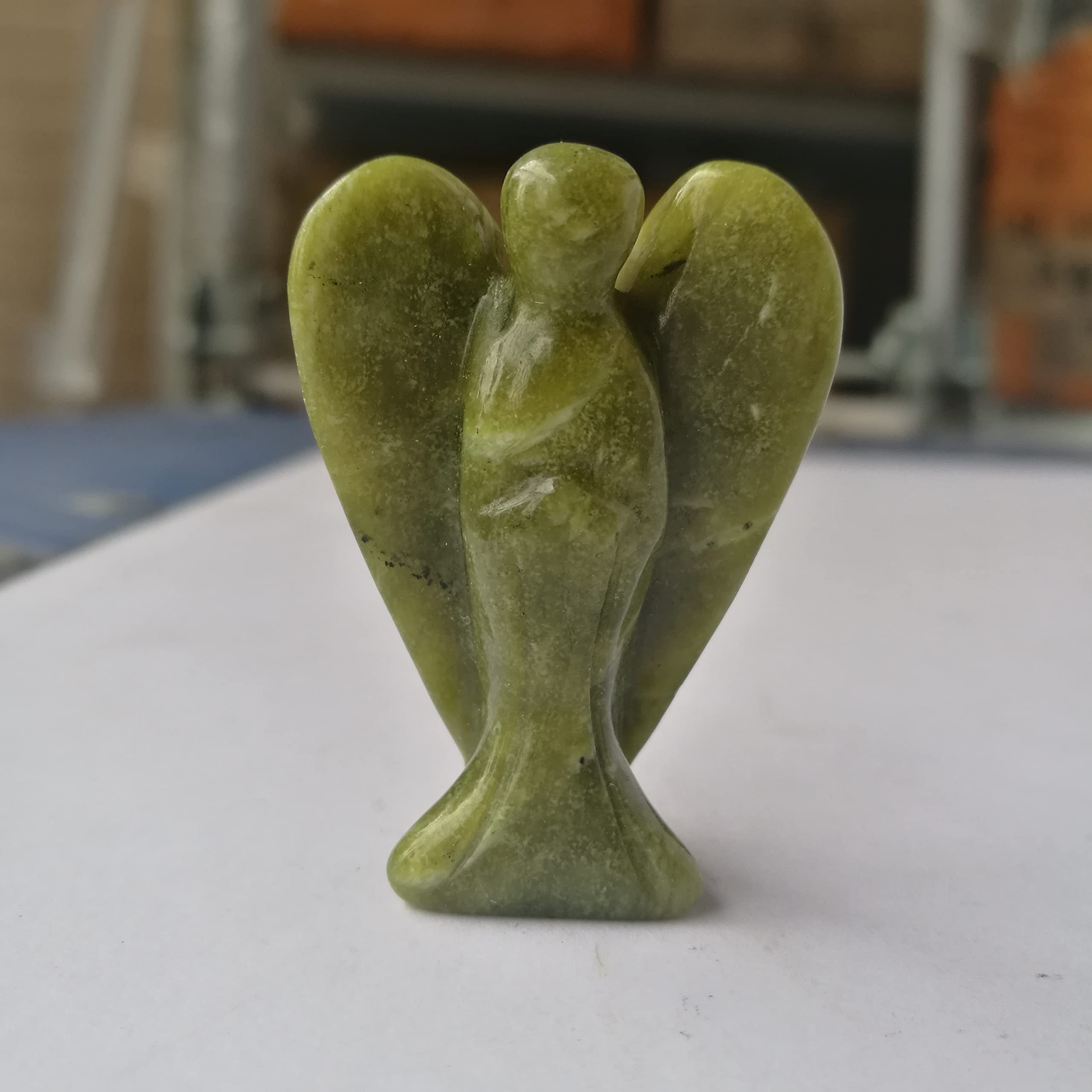 Manekieko Golden Swan Healing Crystal Prayer Guardian Angel Statue,48mm Carving Pocket Palm Stone Figurines Decoration - Image 2
