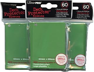 Ultra Pro Card Supplies YuGiOh Sized Deck Protector Sleeves Green 60 Count X3