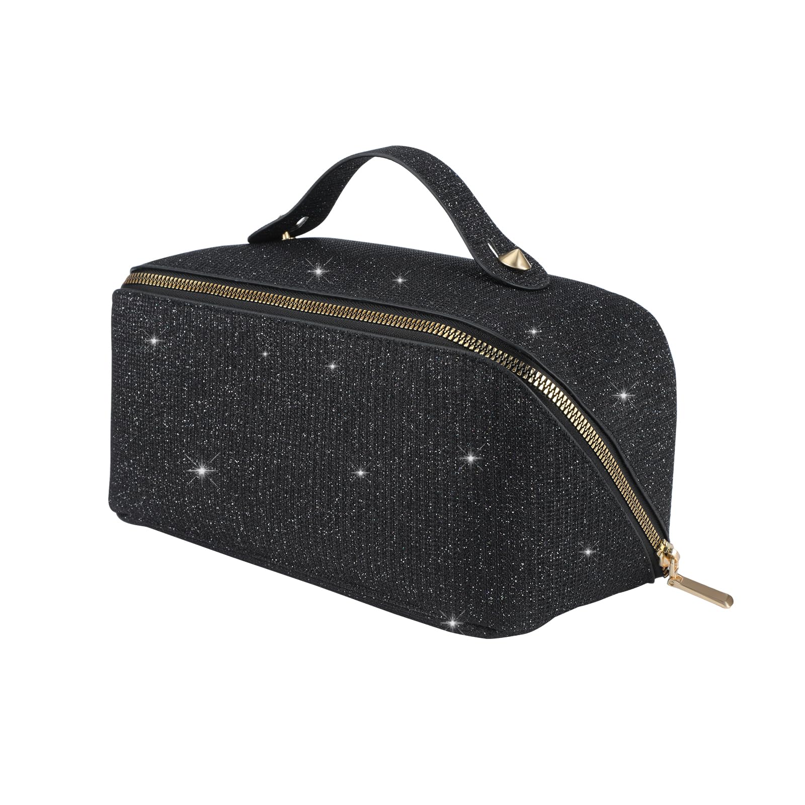 Keypower Large Capacity Glitter Sequin Cosmetic Bag Travel Makeup