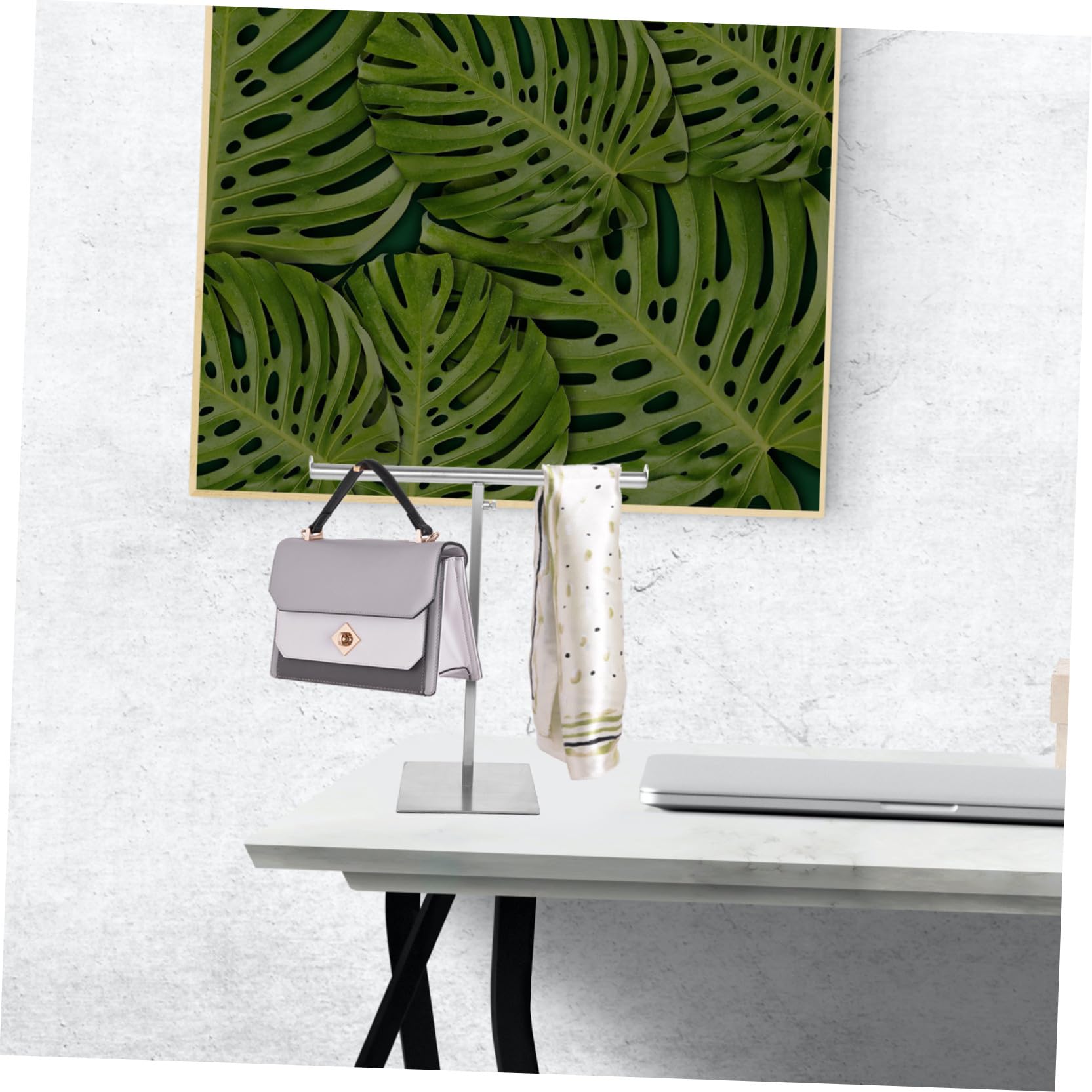 Expositor Ajustable para Colgar Bolsos de Mano de Acero Inoxidable, Perchero Metálico Multifuncional para Organización en Armarios, Adecuado para Tienda y Uso Doméstico, Soporte