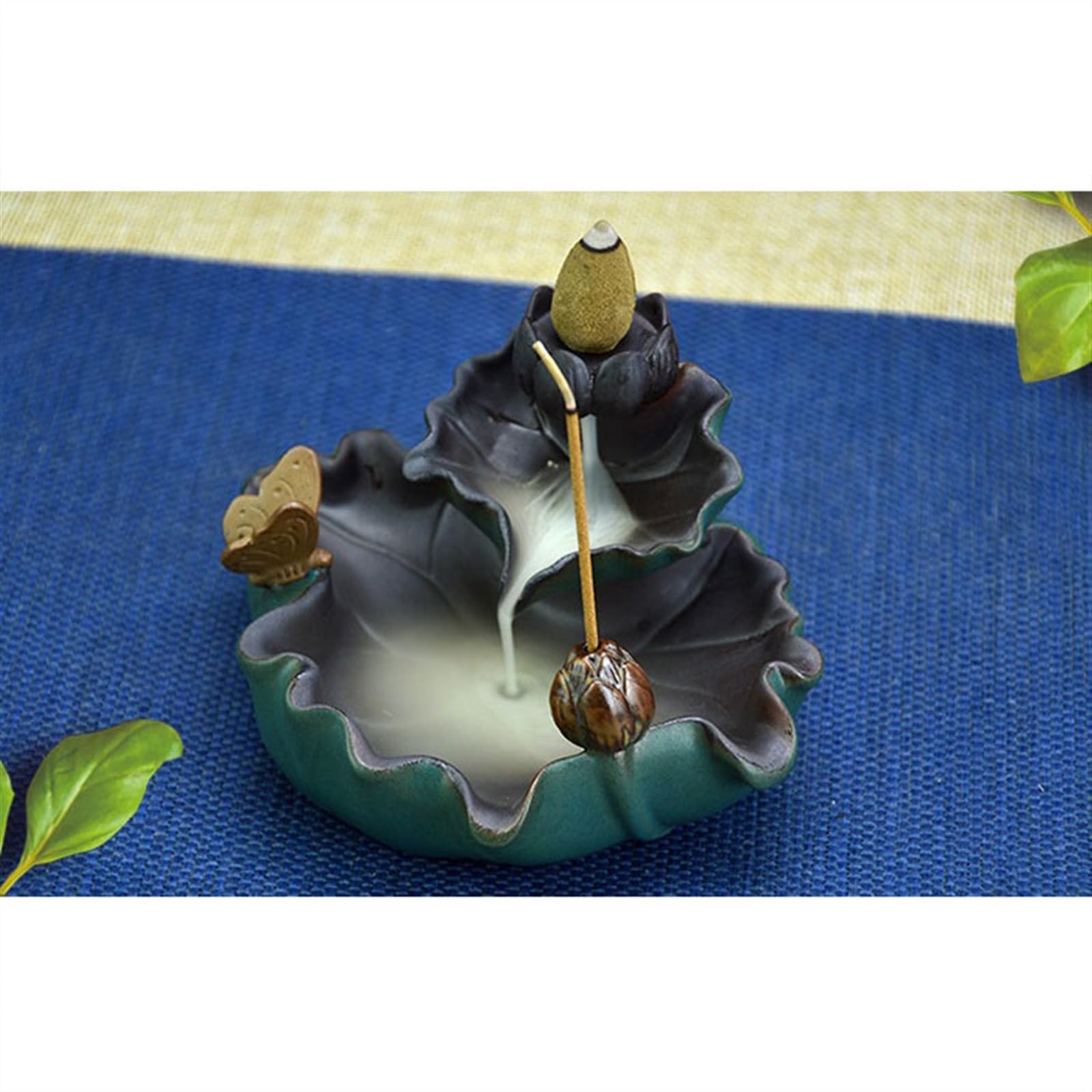 Decoración del hogar Decorazione Zen Stufa for incenso a riflusso for interni in legno di sandalo in ceramica alta qualità Porta multistrato Hecho a mano