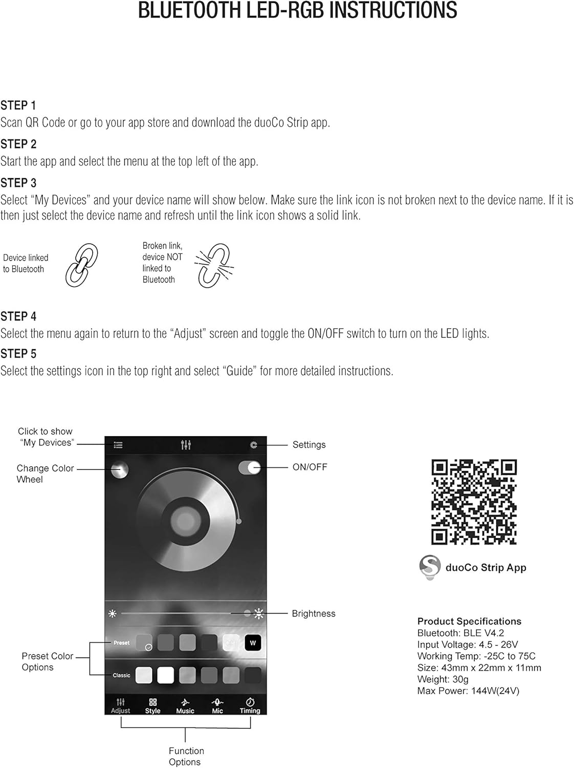 OSP Home Furnishings Avatar Battlestation L-Shape Gaming Desk with Bluetooth RGB LED Lights and Carbon Fiber Surface, Matte Black : Home & Kitchen