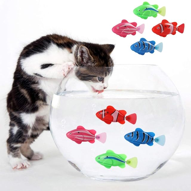 Foto 7 de 8 de iwobi 4PCS Peces Electrónicos para Bañera, Artificiales con Movimiento, Decoraciones de Acuarios para Pecera
