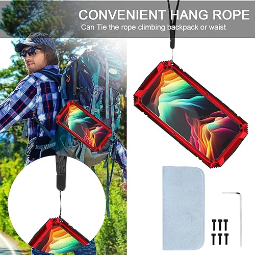 Miniatura 6 de Funda para iPhone 15 Pro Max de cuerpo completo, protección resistente, aluminio resistente Stan de grado militar, metal de goma con pantalla