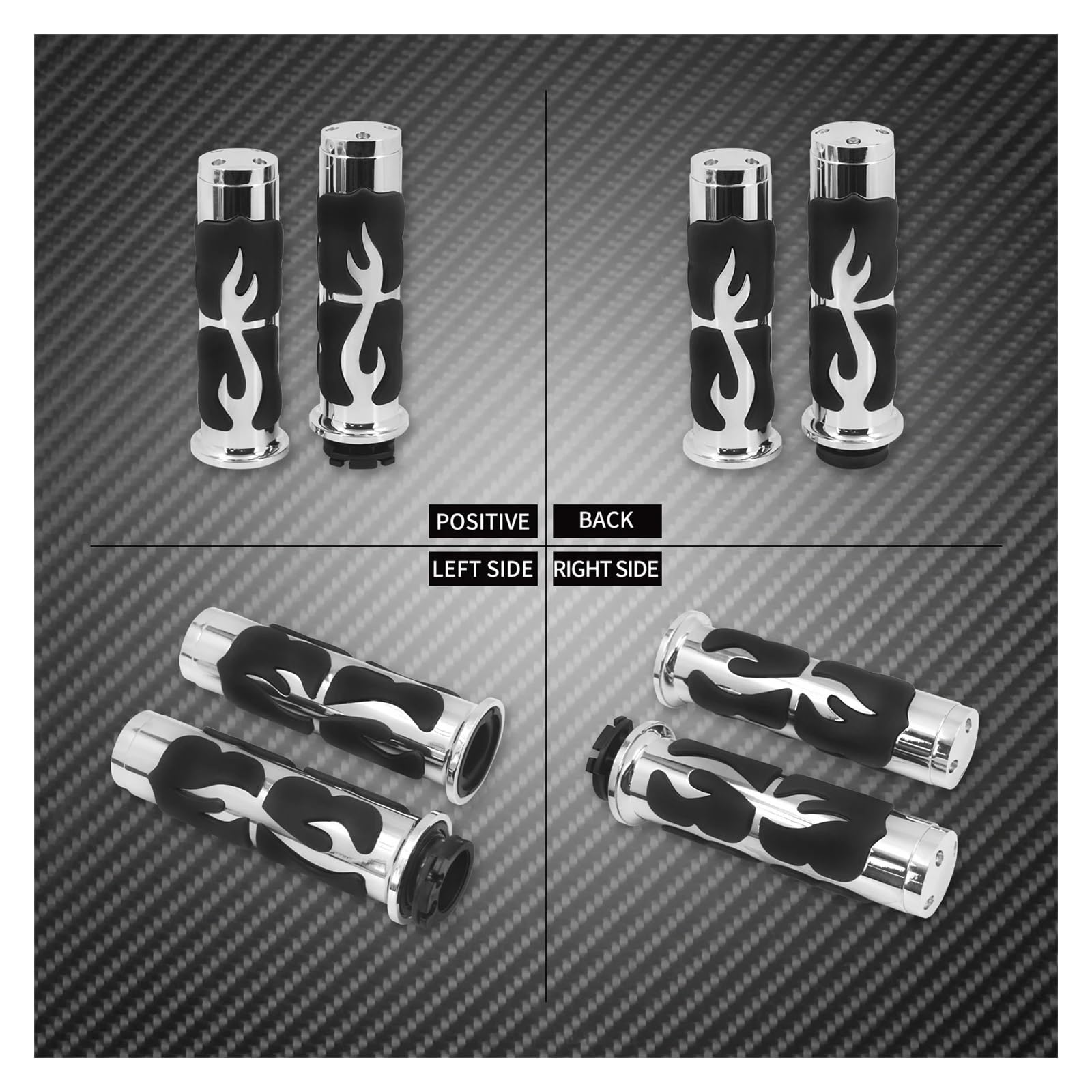 Empuñaduras Manillar Empuñadura De Mano para Manillar De Motocicleta, Empuñaduras De Barra, Funda De Goma para Sportster, para Dyna, para Softail, para Touring V-Rod(Hand Grips B)