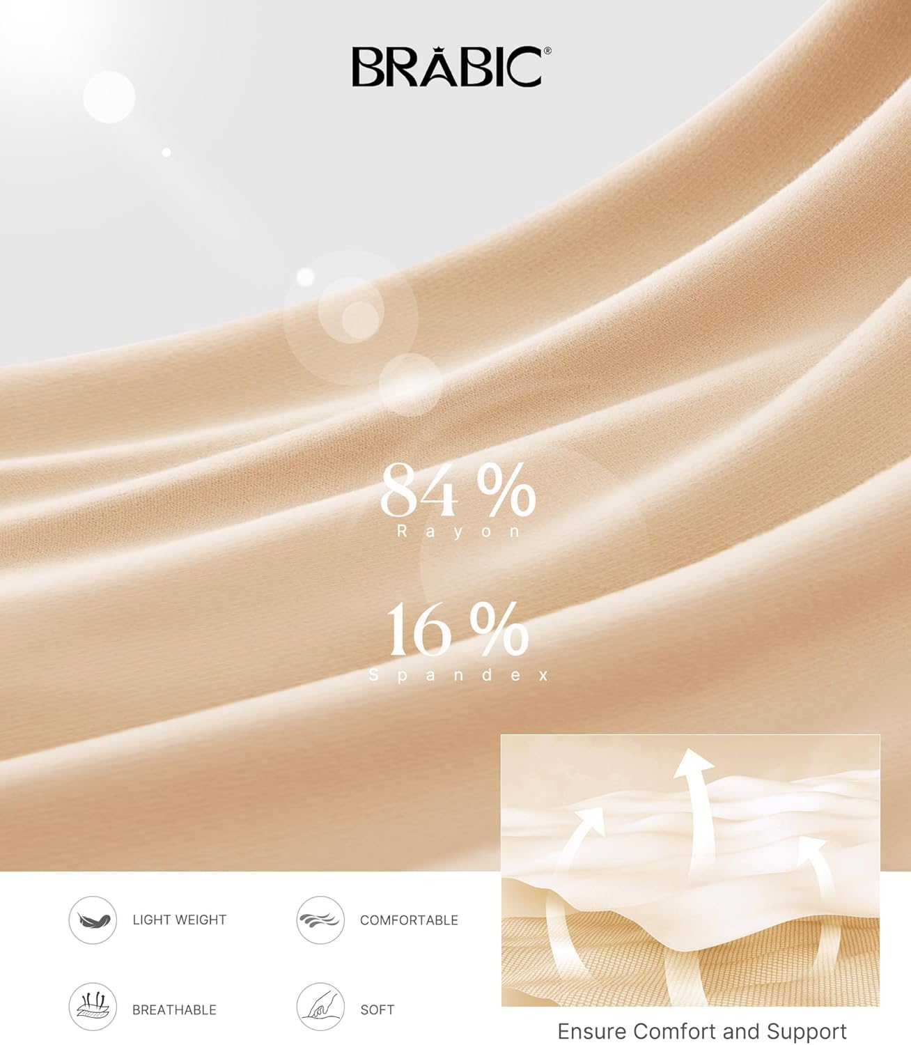 BRABIC Zip Front Closure Bras for Women Post Sugery Compression Surgical Bra Full Coverage with Adjustable Straps - Image 3