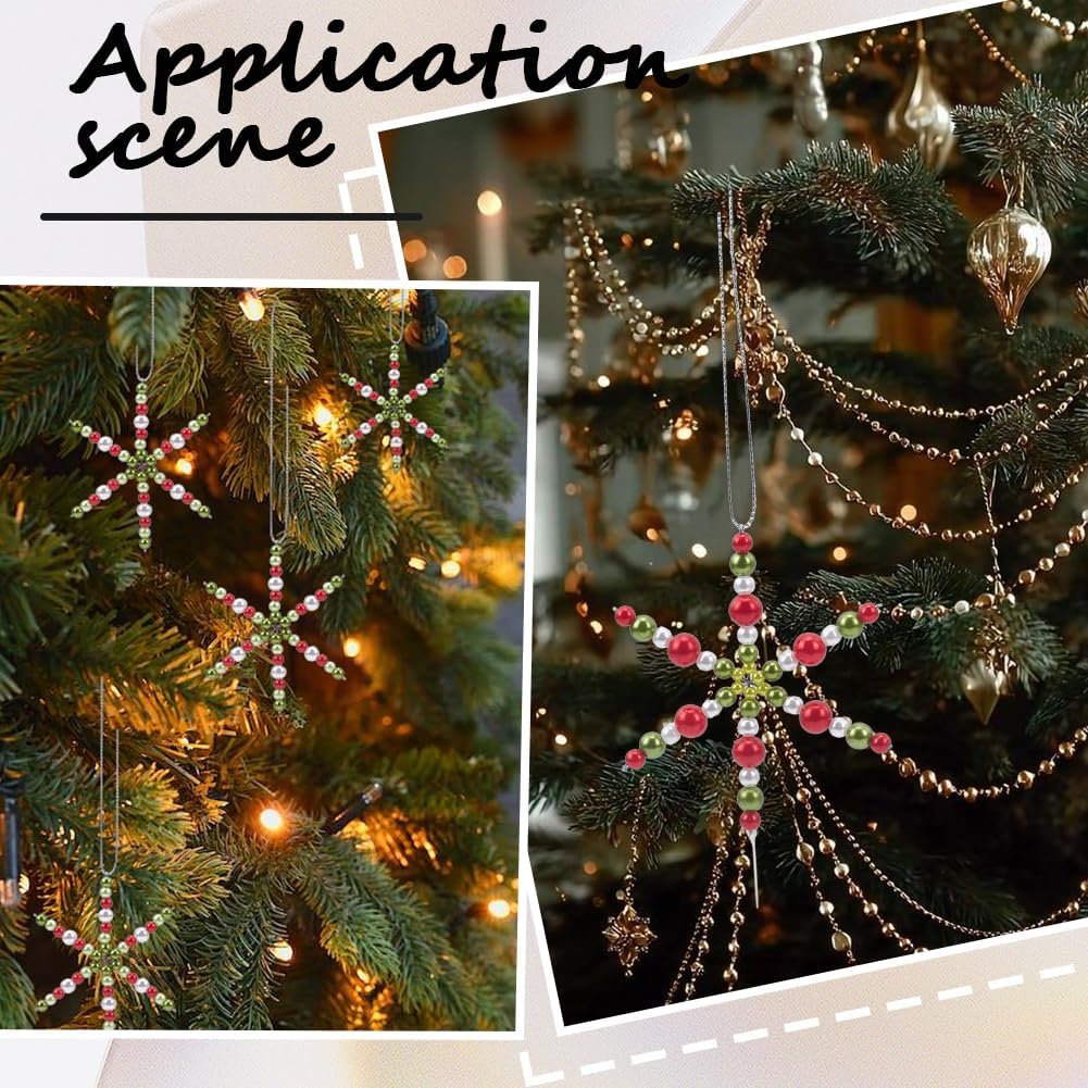 SUNNYCLUE 460Pcs Snowflake Wire Kit Snowflake Wire Forms Bulk Christmas image 5