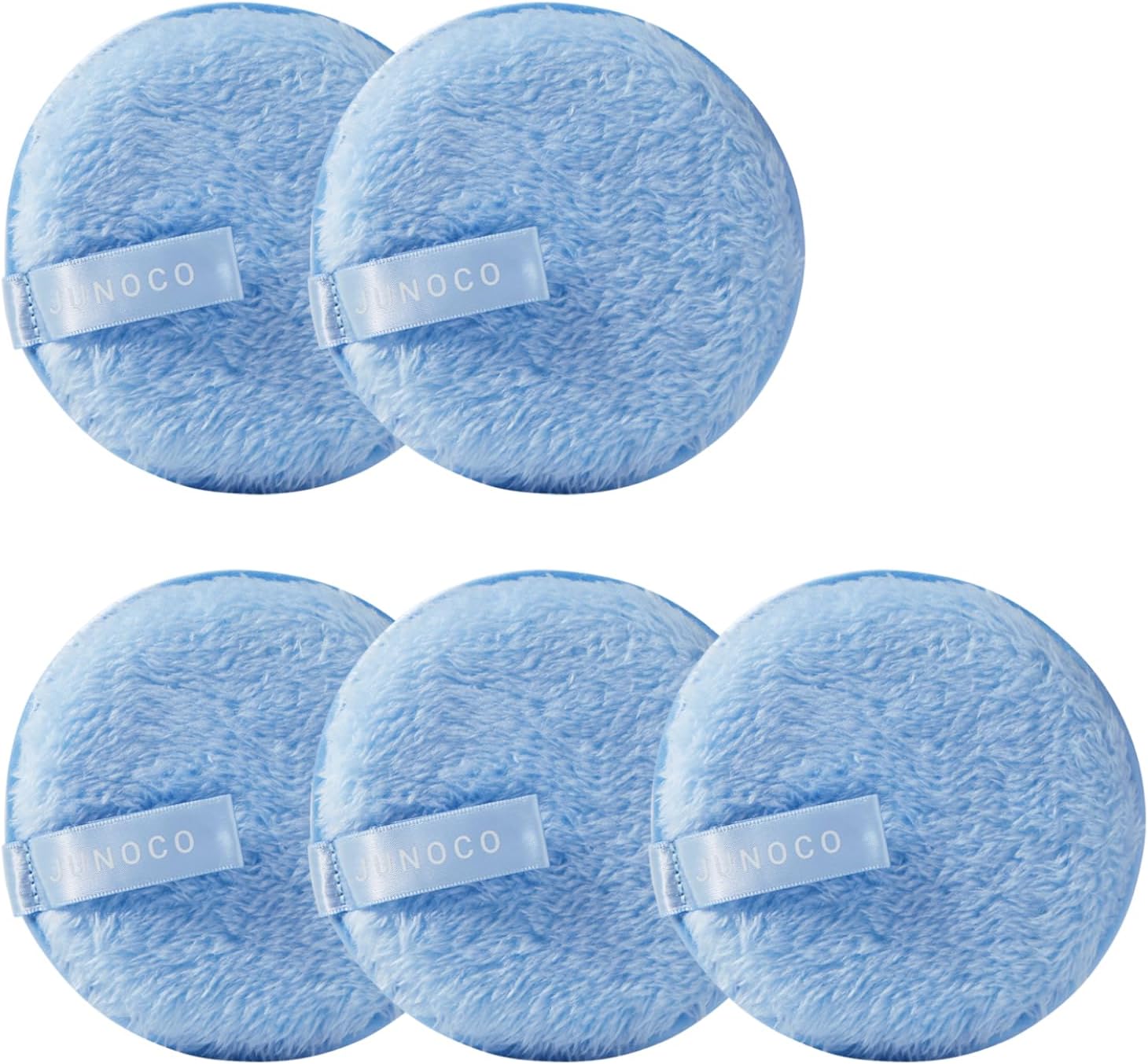JUNO & Co. Reusable Makeup Remover Pad, Washable Face Cleansing Pad (5-Packs-Blue)
