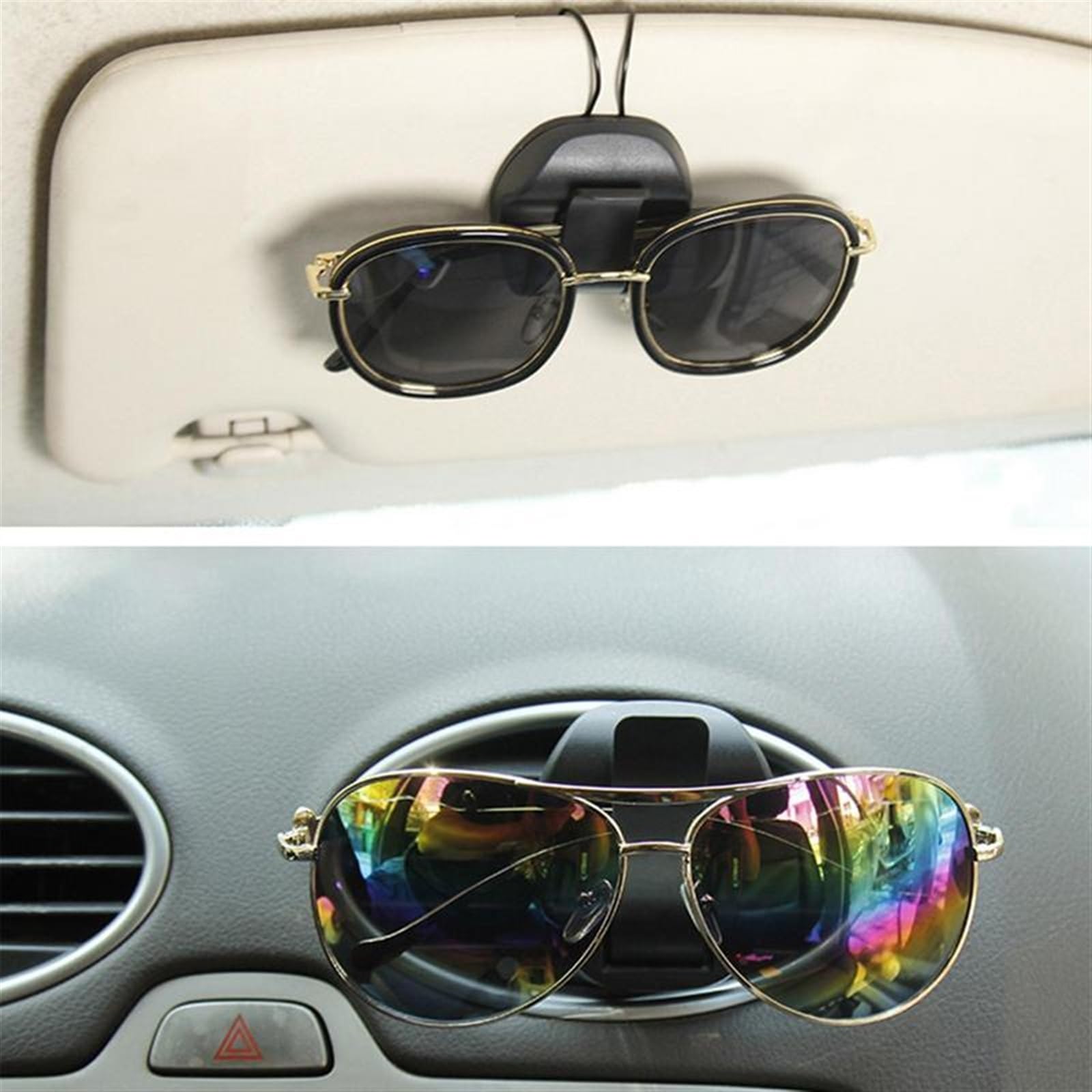 WITTSY Étui Lunettes Clip De Lunettes De Soleil Portable De Voiture pour Fiat pour Bravo Porte-Lunettes De Pare-Soleil De Voiture