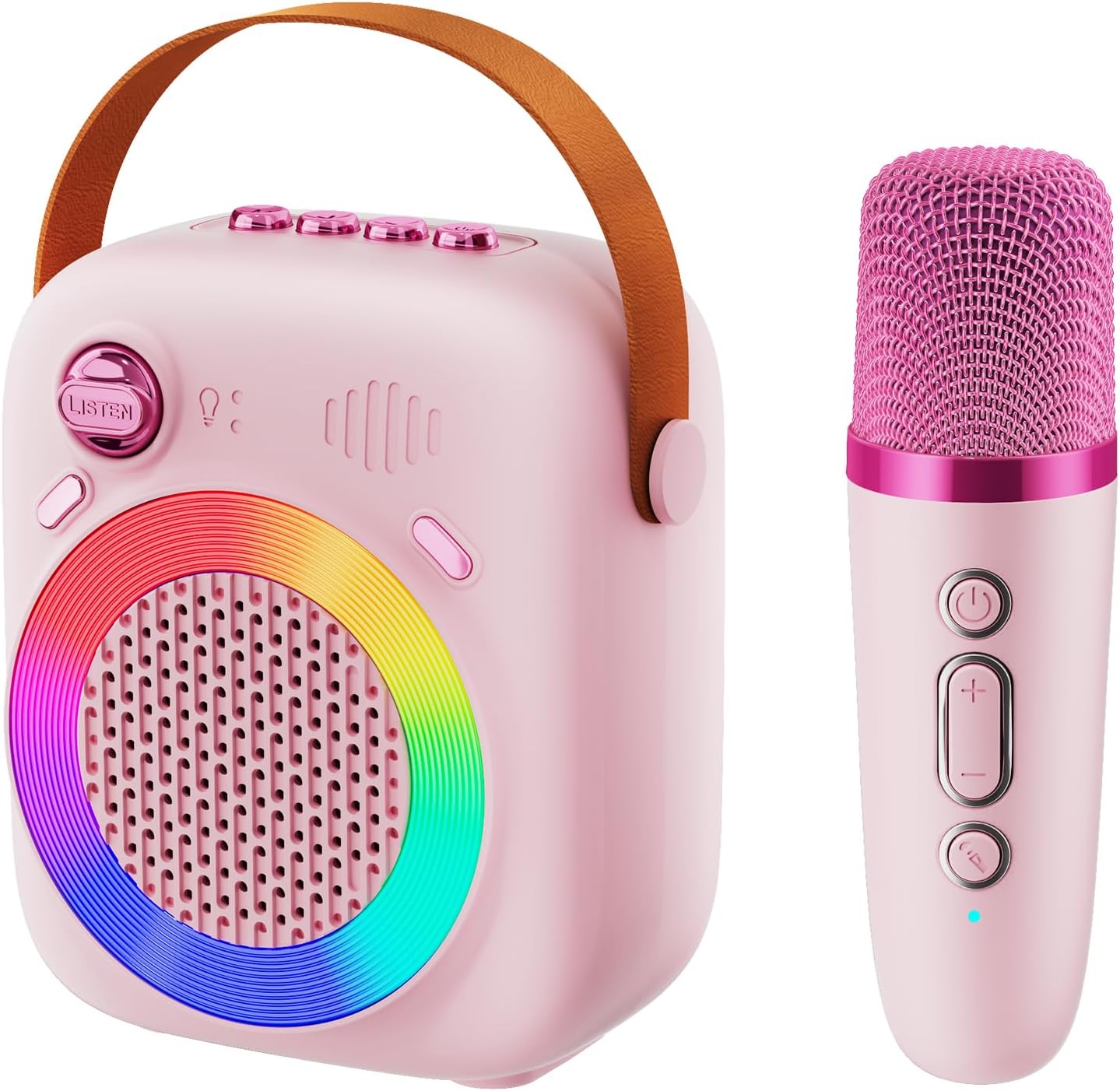 Kids Karaoke Machine Ages 3-12, Bluetooth 5.3 Speaker with 1 Wireless Mic