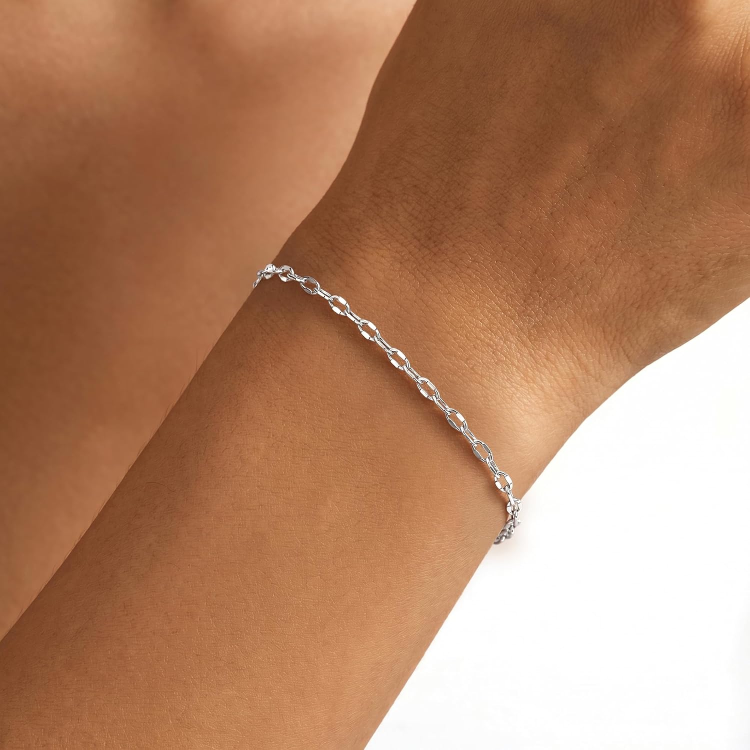 925 Sterling Silver Chain Bracelet for Women Exquisite Gifts for Wife Daughter Sister Perfect for Everyday Wear 6.5-7-7.5-8IN