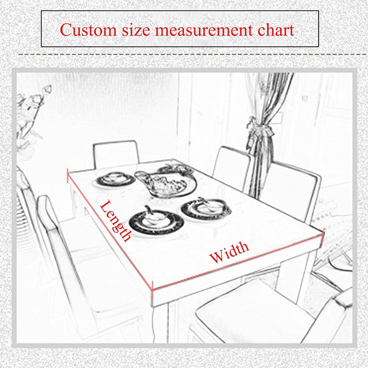 Clear Table Cover Protector, 2mm Thick Plastic Table Pad for Dining Room, Rectangular Tablecloth 140x160cm, Durable Table Protector for Hard Floors, Easy Clean Surface