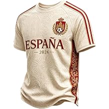 Mens Spain World Soccer Cup Jersey 2026 Short Sleeve Team Shirts