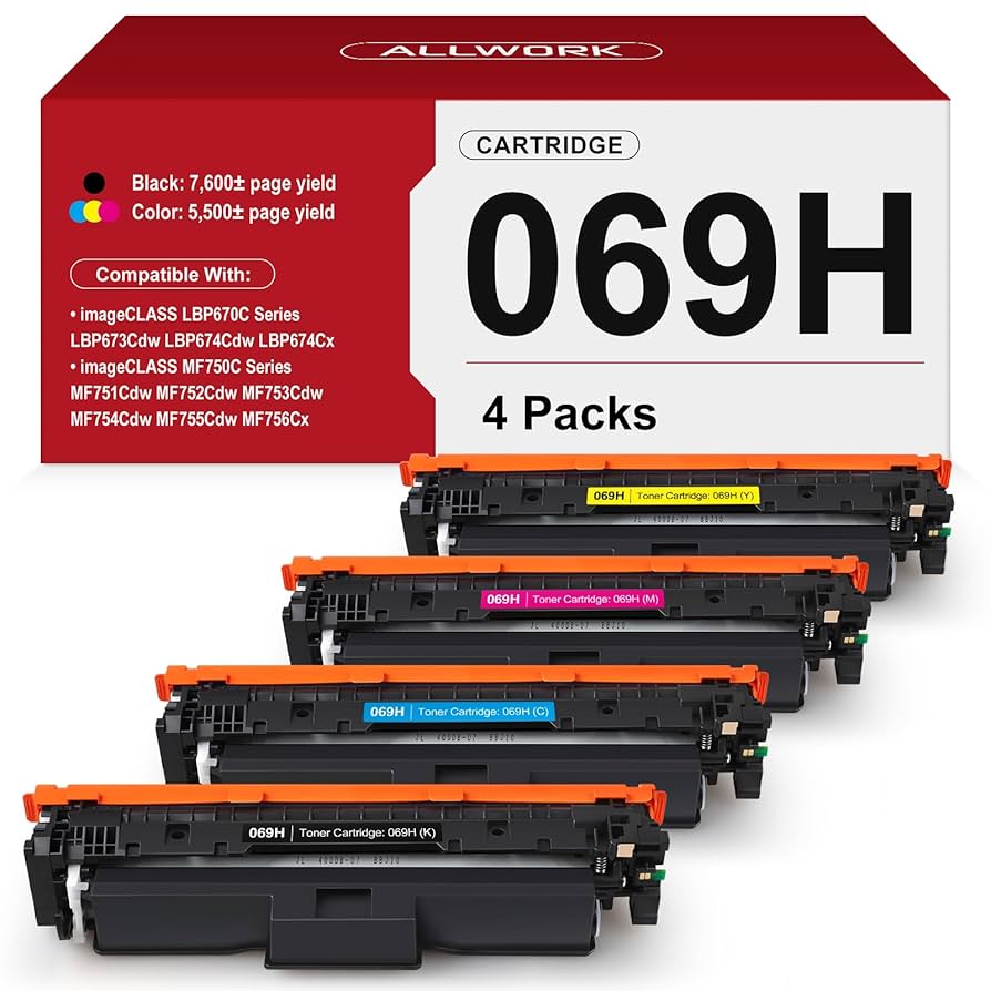 Amazon.com: 069H 069 High Capacity Toner Cartridge 4-Pack