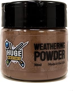 Huge Miniatures Weathering Powder, Earth Pigment for Model Terrain Scenery and Vehicles by Huge Minis - 30ml Flip-Top Container