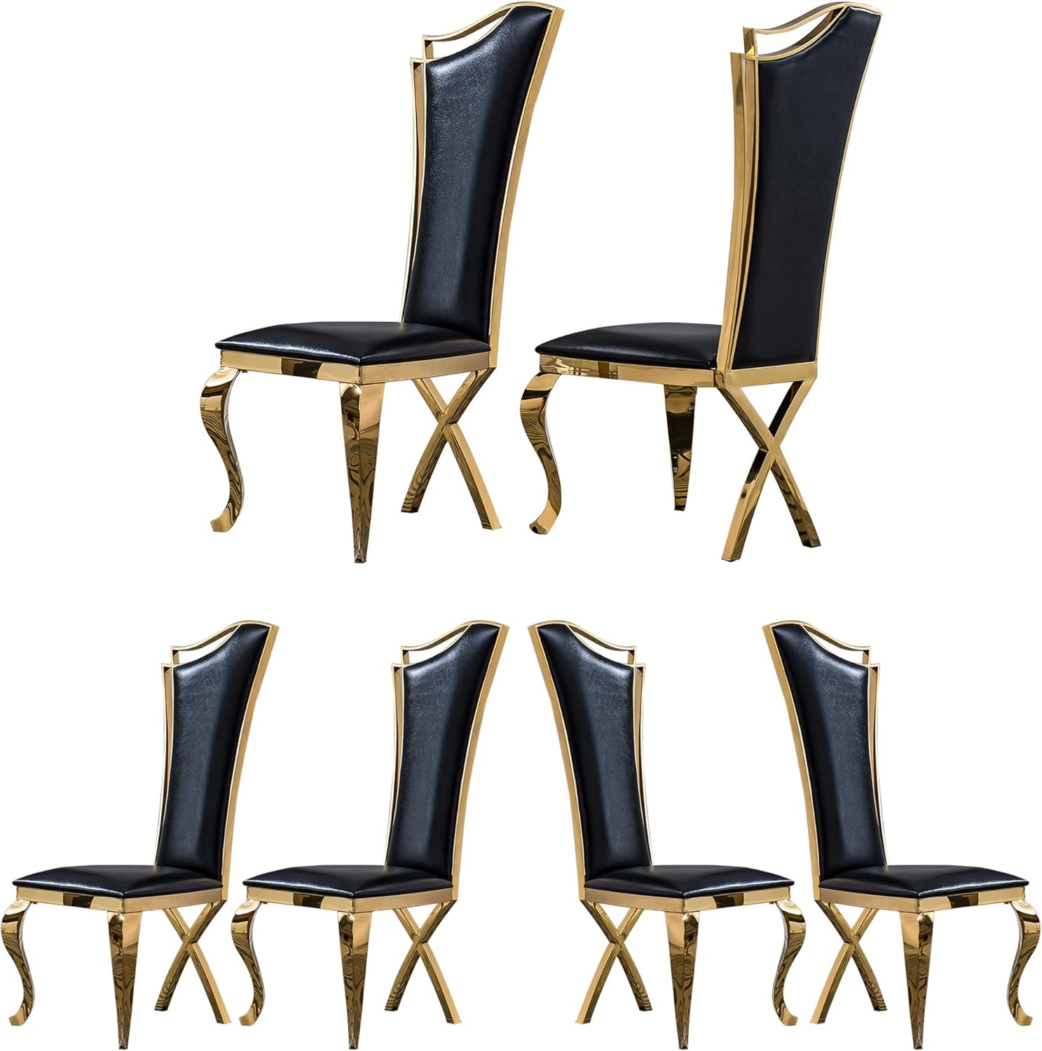 Maxtude Dining Chair Set of 6, Retro Luxury Dining Room