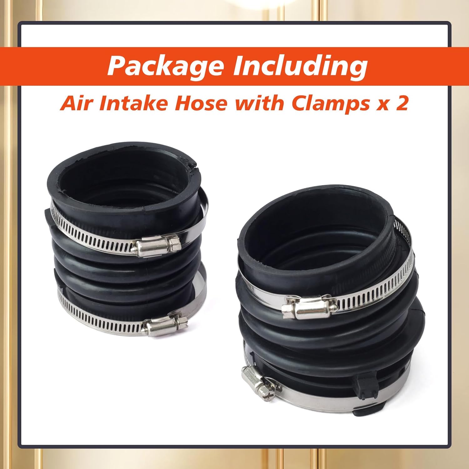 17881-AA020 17882-AA020 2Pcs 3.3L Engine Air Intake Hose with Clamps Replacement for Toyota Sienna 2004 2005 2006,For Lexus RX330 2004 2005 2006 RX350 2007