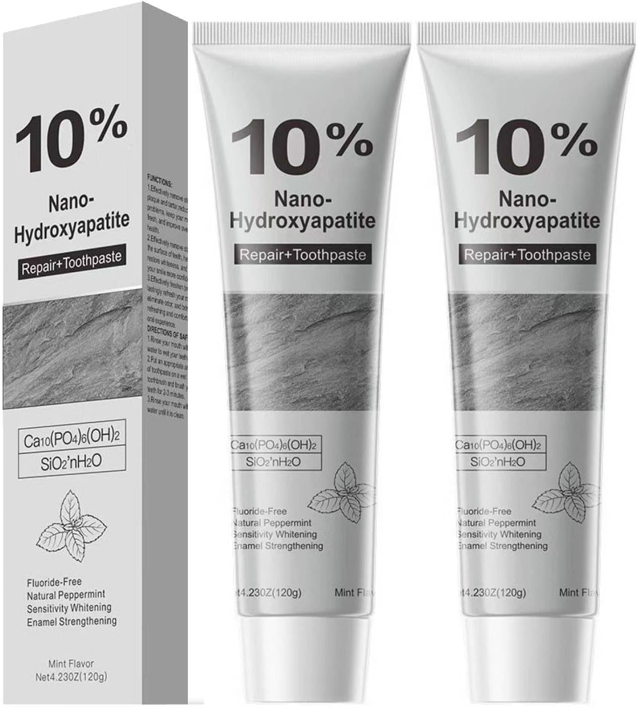 10% Nano-Hydroxyapatite Toothpaste, 2-Pack