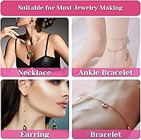 Vista 7 de selizo Cadenas para hacer joyas, cadenas de 60 pies para collar con alicates, anillos abiertos y cierres de langosta para hacer joyas, collares