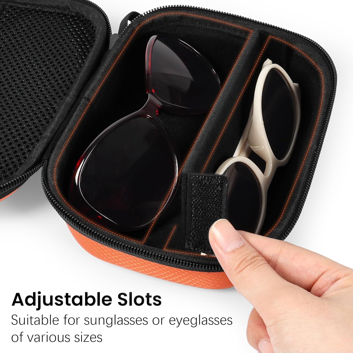 WOMACO Travel Sunglass Organizer, Hard Shell Sunglasses Case, Portable Multiple Glasses Storage Case for Women Men - Image 2